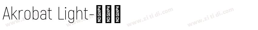 Akrobat Light字体转换